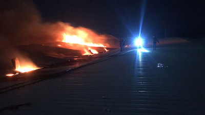 İplik fabrikasında yangın