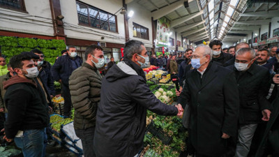 Kılıçdaroğlu Ankara Hali'nde esnaf ziyareti yaptı