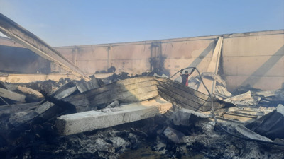 Afyonkarahisar'da iplik fabrikasında yangın