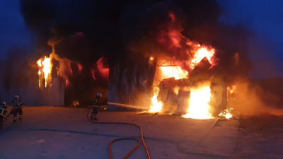 Tekirdağ'da ceviz işleme tesisinde yangın