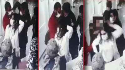 Acil serviste doktora saldırı kamerada