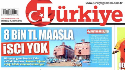 '8 bin TL maaşla çalışacak işçi yok' haberine Tersan'dan yalanlama