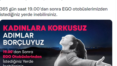 Mansur Yavaş kadınlara EGO otobüsleri haberini saat vererek duyurdu