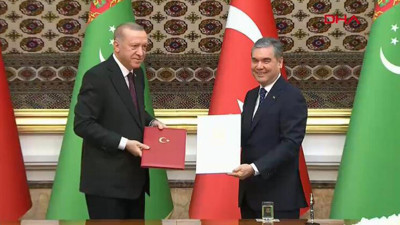 Cumhurbaşkanı Erdoğan ve Türkmenistan Başkanı'ndan ortak açıklama