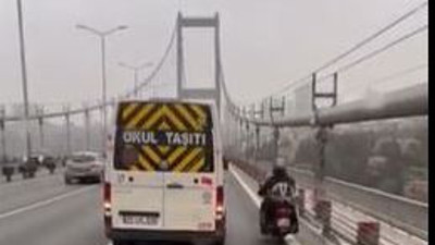 Köprüde motosikletlilere rüzgar kalkanı oldu. İETT şoförlerinden sonra minibüs şoförleri de melek oldu