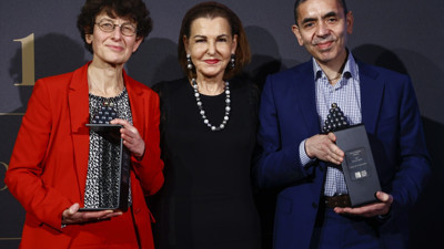 25. Aydın Doğan Vakfı ödülü Uğur Şahin ve Özlem Türeci'ye verildi