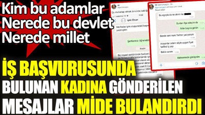 İş başvurusunda bulunan kadına gönderilen mesajlar mide bulandırdı
