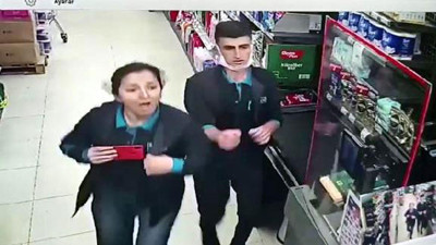 A101'de dehşet anları. Herkes bağırma seslerine koştu