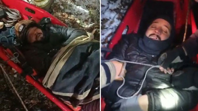 Kar yağışını izlemek için eşiyle tepeye çıkmıştı. Tuvaletini yaparken 200 metrelik uçuruma yuvarlandı