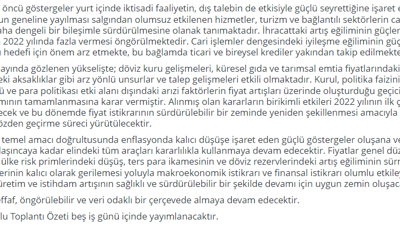 Merkez Bankası bir sonraki hamlesini açık açık yazdı. Metnin detayındaki bilgi deşifre oldu