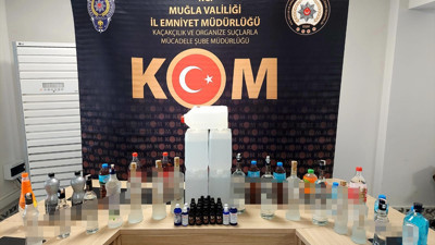 Muğla'da sahte içki operasyonu: 5 gözaltı