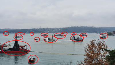 Boğazda tam derinlik sınırına ayarlanmış balık avı!