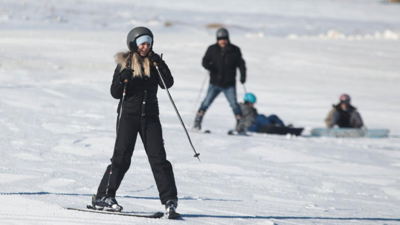 Erciyes'te pistler kayakseverlerle doldu