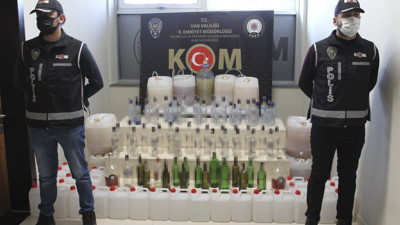 Van’da kaçak içki operasyonu