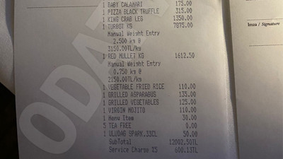 Saray bu adisyonu konuşuyor. Ultra lüks restoranda kimin lüpür lüpür götürdüğü ortaya çıktı