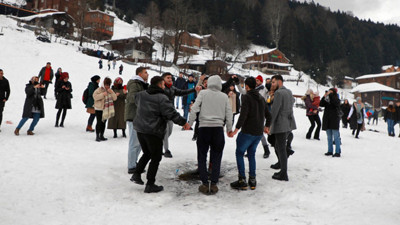 Ayder Yaylası'nda yılbaşı yoğunluğu