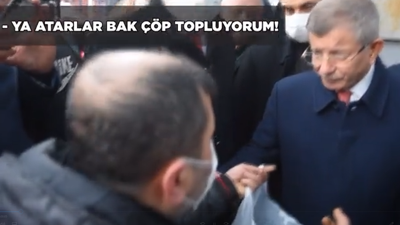 Geçim derdindeki vatandaş isyan etti! Çöpten topladıklarını Davutoğlu'na gösterdi