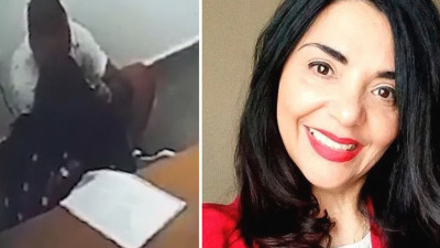 Kadın hakim, müebbet hapis cezası alan mahkumla öpüşürken kameralara yakalandı. Arjantin'de skandal görüntüler