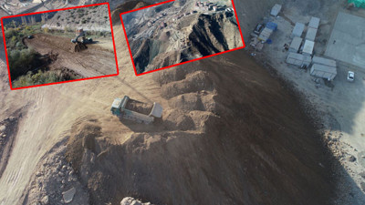 Bir ilçe komple sular altında kalacak. Yüzlerce kamyon ile taşınıyor