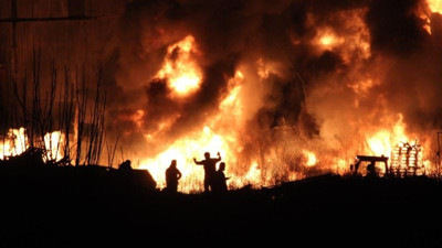 Kartepe'yi alevler aydınlattı