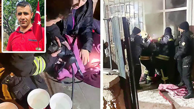 Çocuklara kendi oksijen maskesini takan itfaiyeci kalp krizi geçirdi