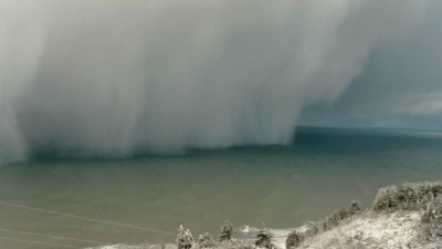 Kastamonu'da şaşırtan görüntü bulutlar denizle birleşti