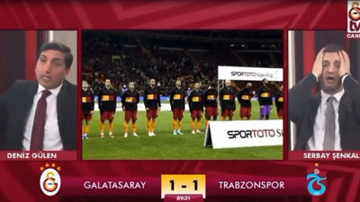 GS TV spikerleri Serbay Şenkal ve Deniz Gülen sinirden çılgına döndü! Trabzonspor'un golündeki an paylaşım rekoru kırdı