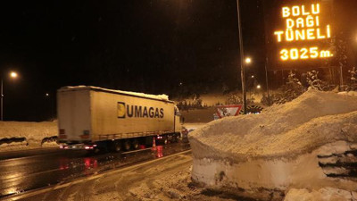 Bolu Dağı'nda kar yağışı yeniden başladı