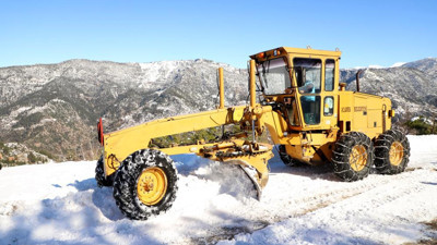 Alanya yaylalarında kar mesaisi