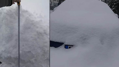 Çorum’da kar kalınlığı 1 metreyi aştı!