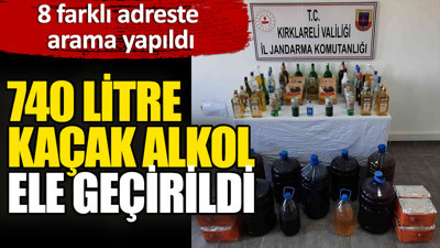 740 litre kaçak alkol ele geçirildi