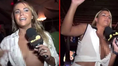 Muhabir çıplak röportaj yaptı!