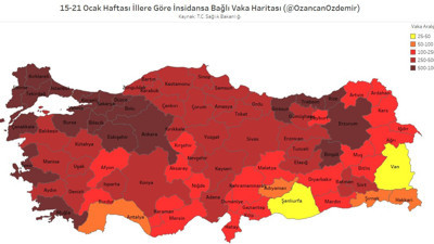 ''21 ilde günlük vaka sayısı 500'ü geçti''