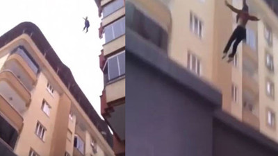 Yapma, atlama sözlerini dinlemedi! 18 yaşındaki genç kızın terastan düşme anı cep telefonuyla kaydedildi