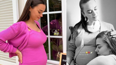 Hande Soral'dan kardeşi Bensu Soral ile hamile pozu