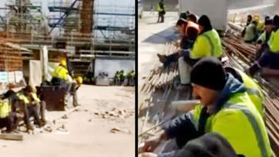 Mersin Akkuyu Nükleer Santrali’nde 250 işçi maaşlarını alamadıkları için eylemde