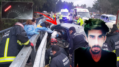 Kazadan 4 dakika önce aracın hızının 240'ı gösterdiği video çekmişler