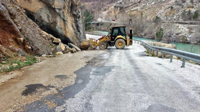 Manavgat’ta heyelan