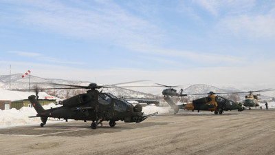 Tunceli'de terörle mücadeleye 2 Atak helikopter dahil edildi