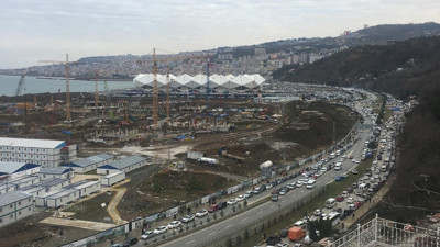 Tüm şehir lider Trabzonspor'a koştu! Akyazı kapalı gişe