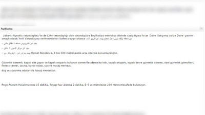 Sahibinden.com'da 'yerli vatandaşa verilmeyecektir' uyarılı ilan