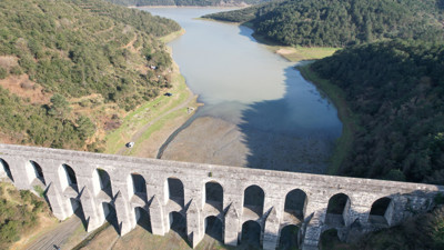 Alibeyköy Barajı'nda su kahverengiye döndü