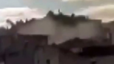 Üsküdar'daki doğalgaz patlaması kamerada