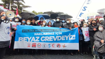 Sağlık çalışanları grevde: Oyalama değil, hakkımız olanı istiyoruz