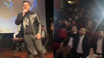 BTP lideri Hüseyin Baş Rockstar oldu! Deri ceketini giydi salonu coşturdu