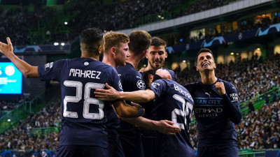 Manchester City, Sporting'e gol olup yağdı