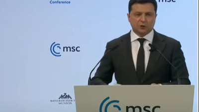 Ukrayna Devlet Başkanı Zelenskiy Münih Güvenlik Konferansı’nda konuştu: Avrupa’yı da koruduğumuz unutulmamalı