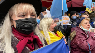 Ukraynalılardan İstanbul’da protesto gösterisi