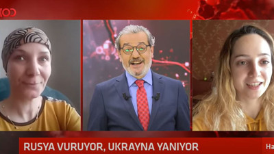 Ukrayna'da mahsur kalan Türk kız tv100 canlı yayınında annesiyle buluştu