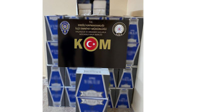 Konya'da 430 bin bandrolsüz makaron ele geçirildi